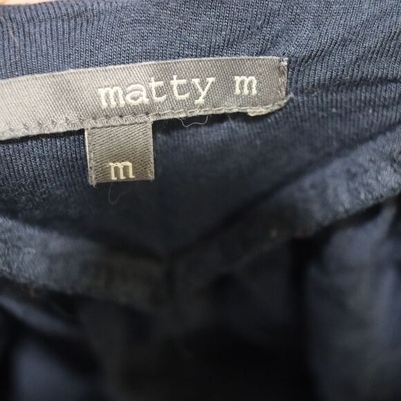 Matty M Navy Blue Sparkly Beaded Tank Top Medium Vintage Y2K Party Glam Look - Picture 12 of 14